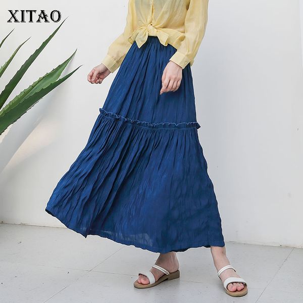 xitao korean women a line solid vintage skirt elastic waist pleated french style 2020 summer fashion new skirt casual dmy5311, Black
xitao korean women a line solid vintage skirt elastic waist pleated french style 2020 summer fashion new skirt casual dmy5311, Black