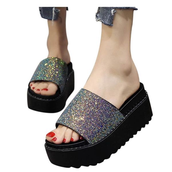 slippers pumps summer women's sandals slippers fashion thick-soled wedge super high heel sandals lace-uo outdoor female shoes, Black
slippers pumps summer women's sandals slippers fashion thick-soled wedge super high heel sandals lace-uo outdoor female shoes, Black