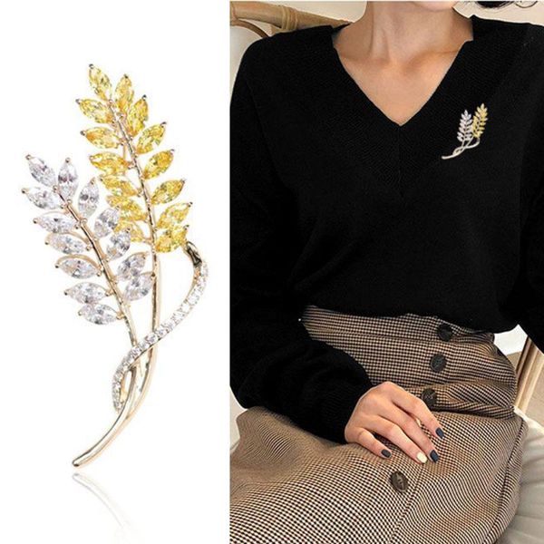 brooch pin dual-color ear of wheat cardigan brooch lapel pin corsage fashion jewelry clothes accessories beauty gift, Gray
brooch pin dual-color ear of wheat cardigan brooch lapel pin corsage fashion jewelry clothes accessories beauty gift, Gray