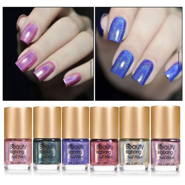 beautybigbang 6 bottles holographic nail polish laser glitter hologram effect nail varnish kit 007-012
beautybigbang 6 bottles holographic nail polish laser glitter hologram effect nail varnish kit 007-012