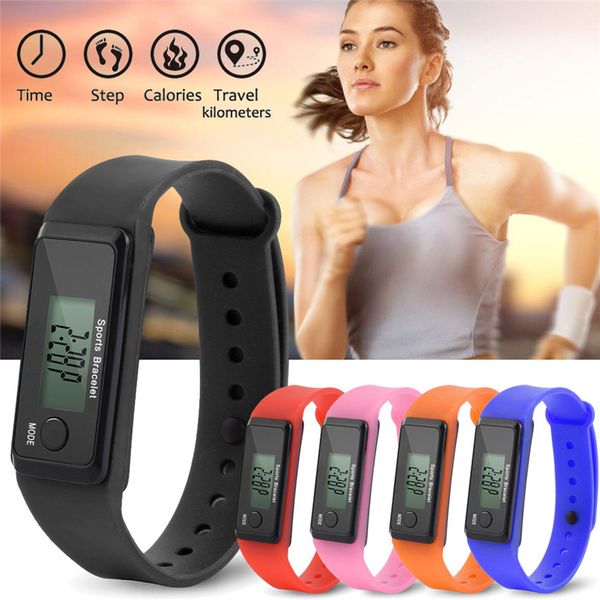 run step watch bracelet pedometer calorie counter digital lcd walking distance electronic watch #2l09
run step watch bracelet pedometer calorie counter digital lcd walking distance electronic watch #2l09