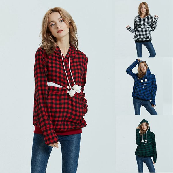 women plaid hoodies long sleeve drawstring hooded pullover sweatshirt outwear coat autumn winter check hoodie ljja3673-11, Black
women plaid hoodies long sleeve drawstring hooded pullover sweatshirt outwear coat autumn winter check hoodie ljja3673-11, Black