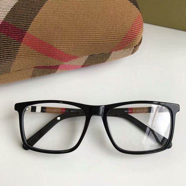 

newarrival quality be2283 concise rectangular glasses frame 54-17-140 plaid designer for prescription glasses pure-plank fullset case, Silver