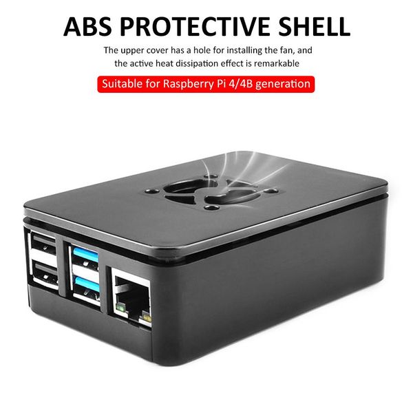 new abs cooling case heatsink shell with good heat dissipation fan for raspberry pi 4 model b 1 gb 2 gb 4 gb
new abs cooling case heatsink shell with good heat dissipation fan for raspberry pi 4 model b 1 gb 2 gb 4 gb
