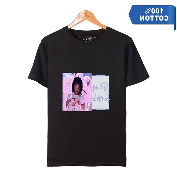 2019 u.s.a performer rihanna baituan 100% pure cotton short sleeve shirt t shirts, Gray;blue
2019 u.s.a performer rihanna baituan 100% pure cotton short sleeve shirt t shirts, Gray;blue