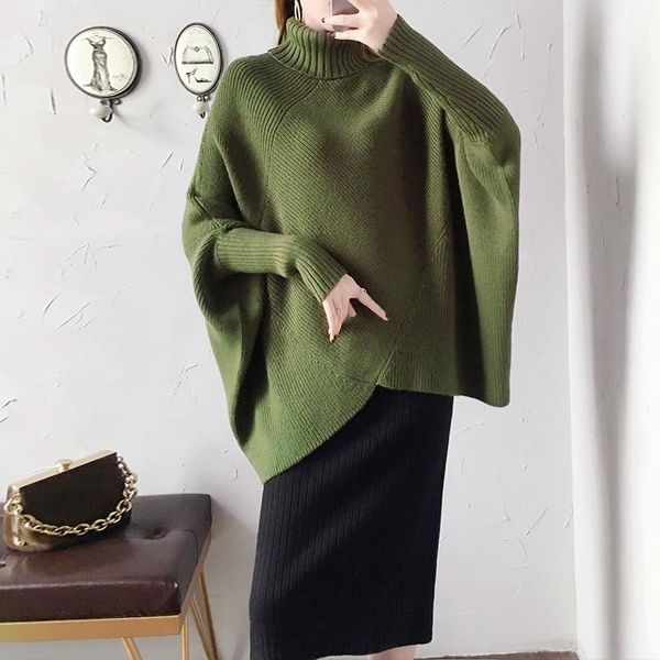 bat sleeves loose turtleneck sweater female solid color elastic band knitted fabric skirt two-piece suit women sets spring, White
bat sleeves loose turtleneck sweater female solid color elastic band knitted fabric skirt two-piece suit women sets spring, White