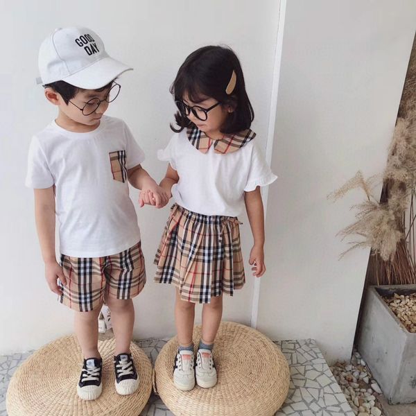 children deisnger clothing suits girls summer luxury two piece sets 2020 kids girl fashion t-shirts + skirts dress sets wholesale, White
children deisnger clothing suits girls summer luxury two piece sets 2020 kids girl fashion t-shirts + skirts dress sets wholesale, White