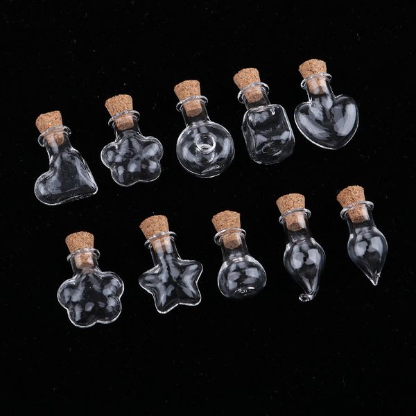 10pcs clear empty glass bottles vial with cork ser - wishing bottle jars for diy pendants charms wedding decoration, Silver
10pcs clear empty glass bottles vial with cork ser - wishing bottle jars for diy pendants charms wedding decoration, Silver
