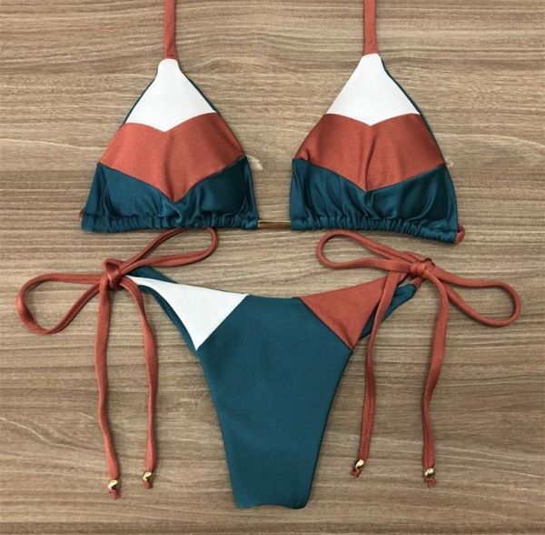 women's swimwear halter swimsuit women thong micro bikini push up 2021 brazilian tropical plant print string mini, White;black
women's swimwear halter swimsuit women thong micro bikini push up 2021 brazilian tropical plant print string mini, White;black