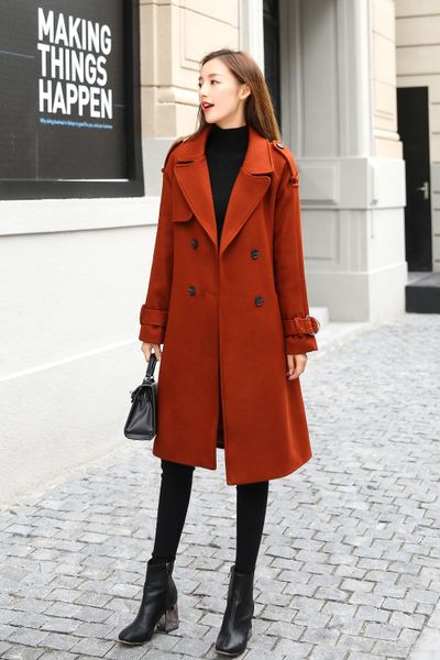autumn and winter new temperament slim waist woolen coat female mid-length long-sleeved woolen coat windbreaker tide wholesale, Black
autumn and winter new temperament slim waist woolen coat female mid-length long-sleeved woolen coat windbreaker tide wholesale, Black