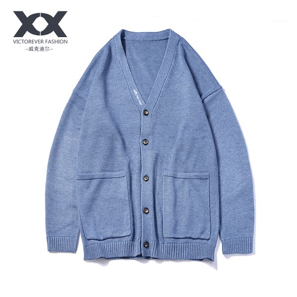 men's sweaters japanese retro knit cardigan embroidery loose off shoulder patch casual sweater coat autumn, White;black
men's sweaters japanese retro knit cardigan embroidery loose off shoulder patch casual sweater coat autumn, White;black