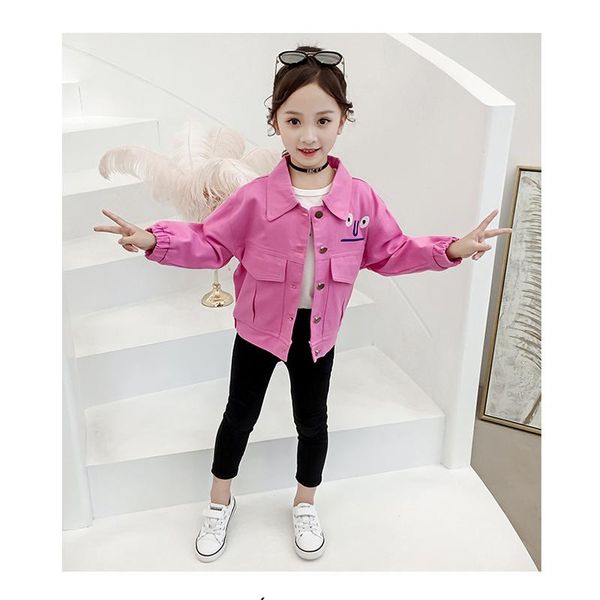 kids jacket new spring autumn children's clothing cotton long-sleeved large pocket cartoon letters denim baby girl clothes, Blue;gray
kids jacket new spring autumn children's clothing cotton long-sleeved large pocket cartoon letters denim baby girl clothes, Blue;gray