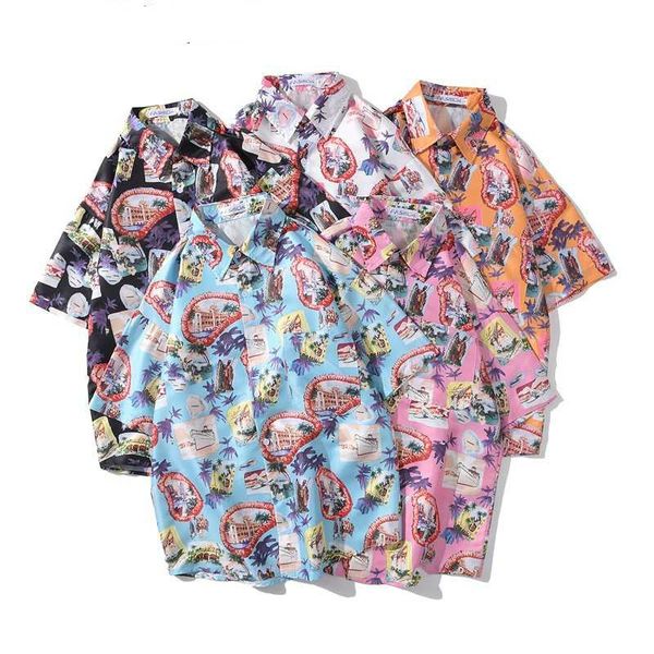 men's shirt short sleeves harajuku men's short sleeves summer blouses go with loose-fitting five-point mens shirt, White;black
men's shirt short sleeves harajuku men's short sleeves summer blouses go with loose-fitting five-point mens shirt, White;black