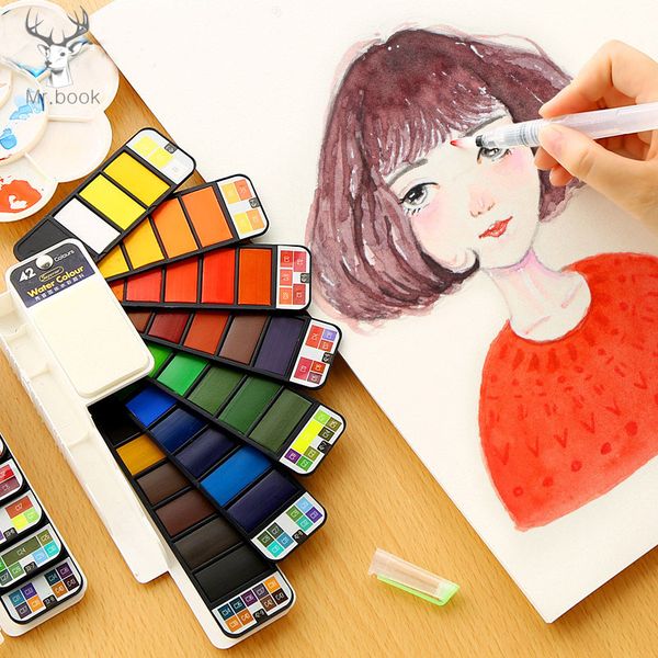 18/25/33/42color solid water color paint set with waterbrush portable watercolor pigment for artist art supplies collapsible set
18/25/33/42color solid water color paint set with waterbrush portable watercolor pigment for artist art supplies collapsible set