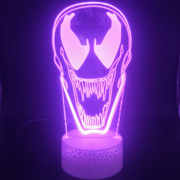 3d lamp dropship marvel anti-hero venom atmosphere bright base touch sensor for room decoration usb led night light lamp
3d lamp dropship marvel anti-hero venom atmosphere bright base touch sensor for room decoration usb led night light lamp