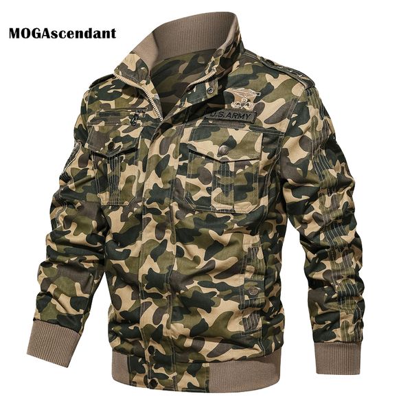 men's jackets overalls bomber casual camouflage army outdoor coats male slim outwear windbreaker plus size 6xl, Black;brown 
men's jackets overalls bomber casual camouflage army outdoor coats male slim outwear windbreaker plus size 6xl, Black;brown