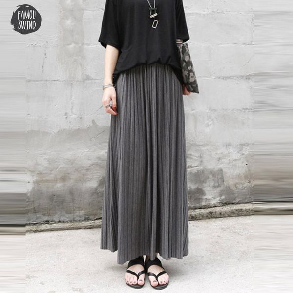 autumn winter skirts cotton elastic high waist womens fashion streetwear vintage falda pleated long skirt female saia longa, Black
autumn winter skirts cotton elastic high waist womens fashion streetwear vintage falda pleated long skirt female saia longa, Black