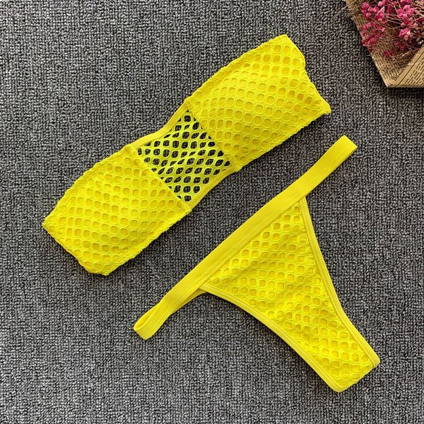 off shoulder micro bikini women yellow strapless mesh push up padded swimwear cut out brazilian bathing suit thong swimsiut 2020
off shoulder micro bikini women yellow strapless mesh push up padded swimwear cut out brazilian bathing suit thong swimsiut 2020