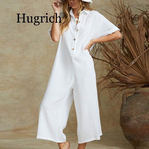 women jumpsuit cotton linen solid color lady summer overalls loose harem pants long trousers casual buttons wide leg jumpsuits, Black;white
women jumpsuit cotton linen solid color lady summer overalls loose harem pants long trousers casual buttons wide leg jumpsuits, Black;white