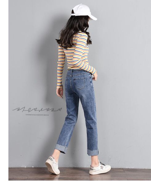 jin yi lai french chic new han edition students show thin wide-legged straight canister light c office and leisure solid color, Blue
jin yi lai french chic new han edition students show thin wide-legged straight canister light c office and leisure solid color, Blue