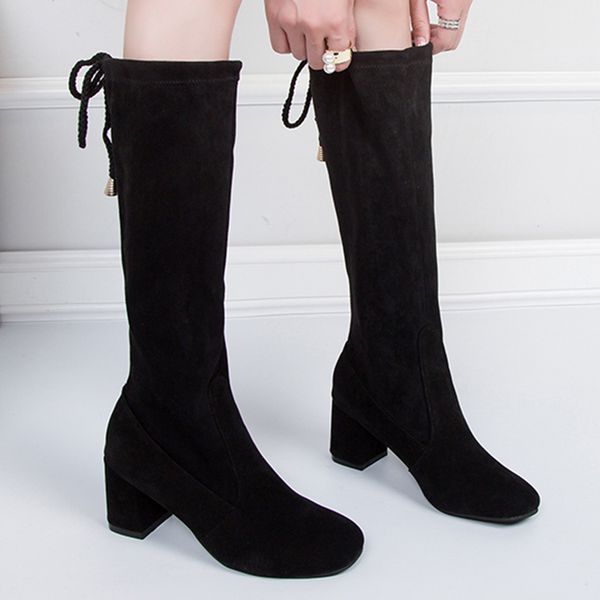 flock women's knee high boots ladies fashion casual solid slip on knee-high long shoes woman high heel shoes botas mujer, Black
flock women's knee high boots ladies fashion casual solid slip on knee-high long shoes woman high heel shoes botas mujer, Black