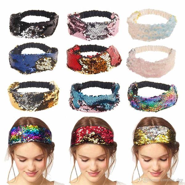 10 colors reversible sequins mermaid headbands for women luxury hairband head bands female fashion hair scarf jewelry accessories, Silver
10 colors reversible sequins mermaid headbands for women luxury hairband head bands female fashion hair scarf jewelry accessories, Silver