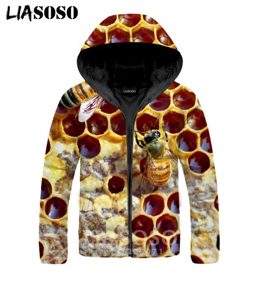 liasoso bee jackets winter men women flower 3d print animal plus velvet thickening zipper warm fashion down filled coat a321-02, Black
liasoso bee jackets winter men women flower 3d print animal plus velvet thickening zipper warm fashion down filled coat a321-02, Black