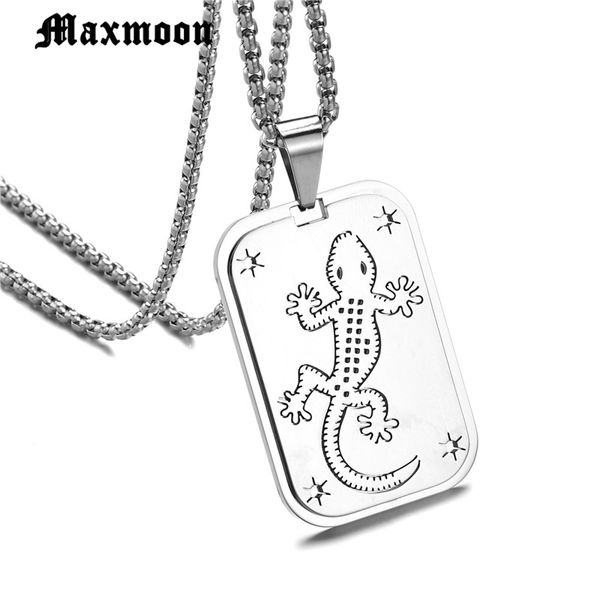 maxmoon unique stainless steel lizard pendant for man personality 316l stainless steel pendant necklace, Silver
maxmoon unique stainless steel lizard pendant for man personality 316l stainless steel pendant necklace, Silver