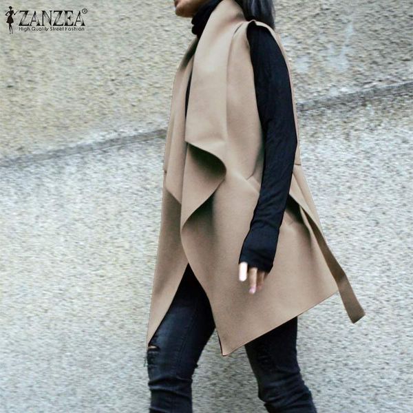 zanzea 2019 fashion women's vest office work jackets women sleeveless waistcoat turn down collar pockets coats outwear cardigan, Black;white
zanzea 2019 fashion women's vest office work jackets women sleeveless waistcoat turn down collar pockets coats outwear cardigan, Black;white