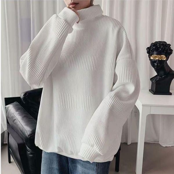 men's sweaters korean version of the semi-high turtleneck sweater male students loose youth winter men and women, White;black
men's sweaters korean version of the semi-high turtleneck sweater male students loose youth winter men and women, White;black