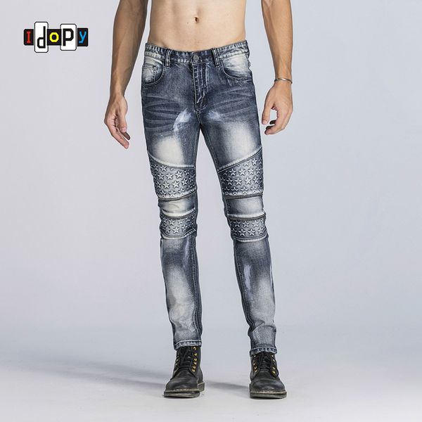 модные мужские узкие байкер джинсы колено молнии марка дизайнер vintage промытые джинсовые брюки бедра hop окрашенные жан бегуны для мужчин, Blue
модные мужские узкие байкер джинсы колено молнии марка дизайнер vintage промытые джинсовые брюки бедра hop окрашенные жан бегуны для мужчин, Blue