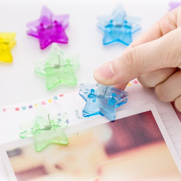 5pcs/lot creative pentagram cute memo clip kawaii transparent colors plastic paper clip for decorative student school supplies
5pcs/lot creative pentagram cute memo clip kawaii transparent colors plastic paper clip for decorative student school supplies