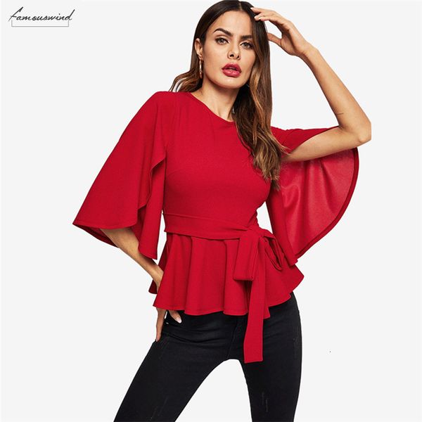split blouse solid half red sleeve belted peplum elegant women 2019 spring korean zipper v neck casual shirts ladies, White
split blouse solid half red sleeve belted peplum elegant women 2019 spring korean zipper v neck casual shirts ladies, White