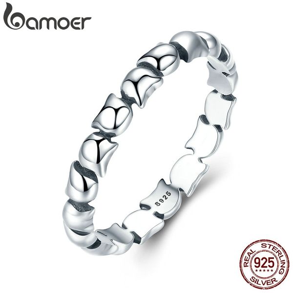 BAMOER Original Design 925 Sterling Silver Cute Cat Stackable Finger Ring For Women Wedding Animal S925 Silver Jewelry SCR047
BAMOER Original Design 925 Sterling Silver Cute Cat Stackable Finger Ring For Women Wedding Animal S925 Silver Jewelry SCR047