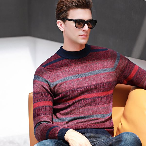 mens 100% pure wool men jacquard stripe thickened sweater autumn winter bottoming computer knitted casual o-neck, White;black
mens 100% pure wool men jacquard stripe thickened sweater autumn winter bottoming computer knitted casual o-neck, White;black