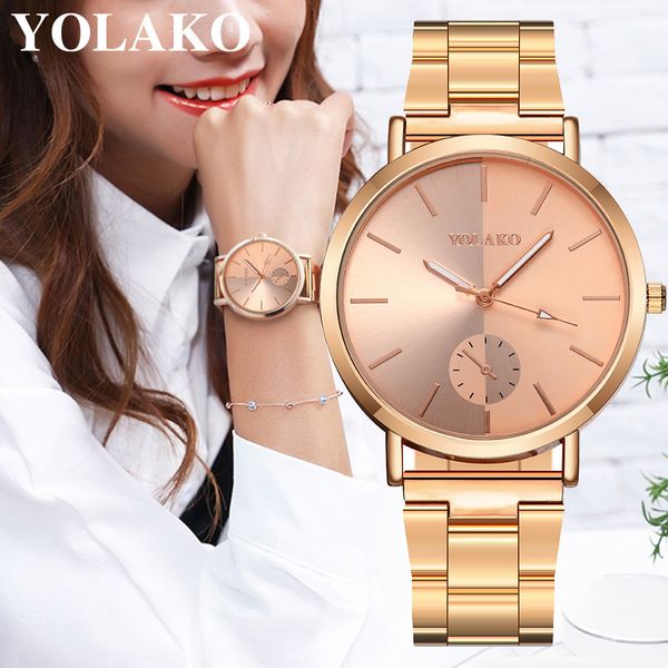 yolako luxury watch women dress bracelet watch fashion casual quartz stainless steel band newv strap analog wrist, Slivery;brown
yolako luxury watch women dress bracelet watch fashion casual quartz stainless steel band newv strap analog wrist, Slivery;brown