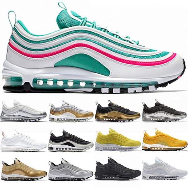 Nike Air Max 97 Мужчины Женщины Кроссовки Замша Тройной Черный Серебряный Золотой Пуля
Nike Air Max 97 Мужчины Женщины Кроссовки Замша Тройной Черный Серебряный Золотой Пуля