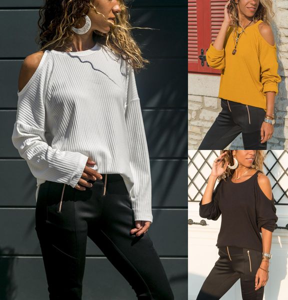 european and american women's clothing autumn and winter strapless pit t-shirt, White
european and american women's clothing autumn and winter strapless pit t-shirt, White