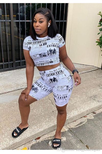 лето женщин вскользь 2pcs брюки дизайнер письмо printed crew neck с коротким рукавом мода стиль женщины одежда одежда, White
лето женщин вскользь 2pcs брюки дизайнер письмо printed crew neck с коротким рукавом мода стиль женщины одежда одежда, White