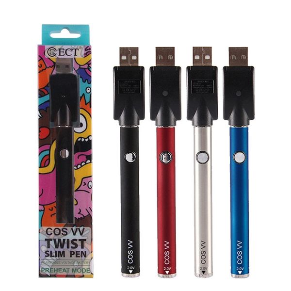 Оригинальное ECT COS В.В. подогревать батареи 380mAh Vape перо 2.0-2.6-3.3-4.0v переменного напряжения для Vape картриджа VS батареи тины твиста
Оригинальное ECT COS В.В. подогревать батареи 380mAh Vape перо 2.0-2.6-3.3-4.0v переменного напряжения для Vape картриджа VS батареи тины твиста