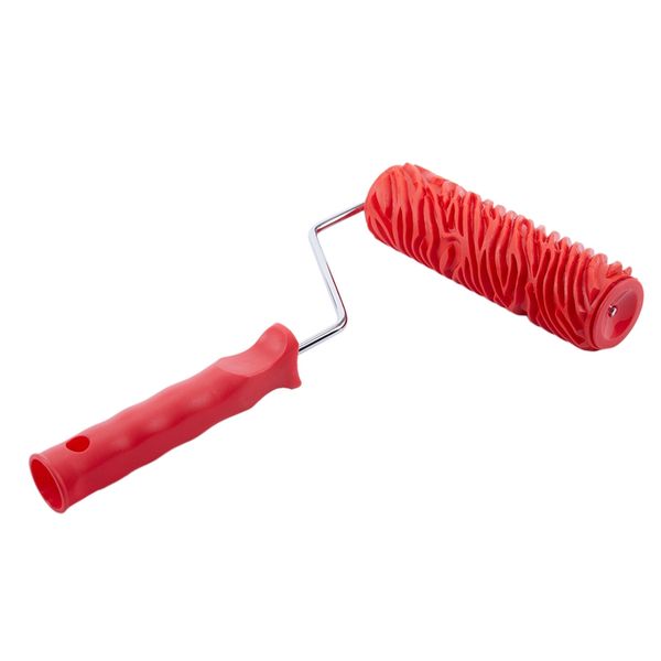 7inch embossed zebra stripe painting roller with handle for wall decoration