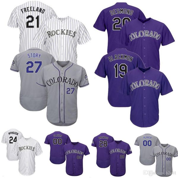 Men custom Colorado 19 Charlie Blackmon Jersey Purple 17 Todd Helton 27 Trevor Story 28 Nolan Arenado Stitched Rockies Baseball Jersey
Men custom Colorado 19 Charlie Blackmon Jersey Purple 17 Todd Helton 27 Trevor Story 28 Nolan Arenado Stitched Rockies Baseball Jersey