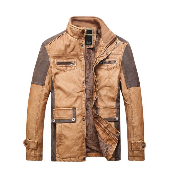 men's leather & faux winter fashion jackets men fleece linging warm pu jacket patchwork design brand motorcycle, Black
men's leather & faux winter fashion jackets men fleece linging warm pu jacket patchwork design brand motorcycle, Black