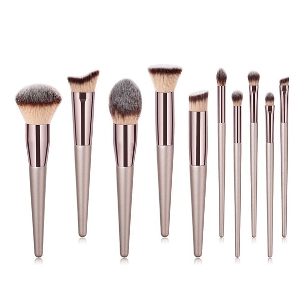 wood foundation makeup brushes eyebrow eyeshadow blush brush champagne color makeup brush sets tools travel portable brushes 10pcs/set
wood foundation makeup brushes eyebrow eyeshadow blush brush champagne color makeup brush sets tools travel portable brushes 10pcs/set