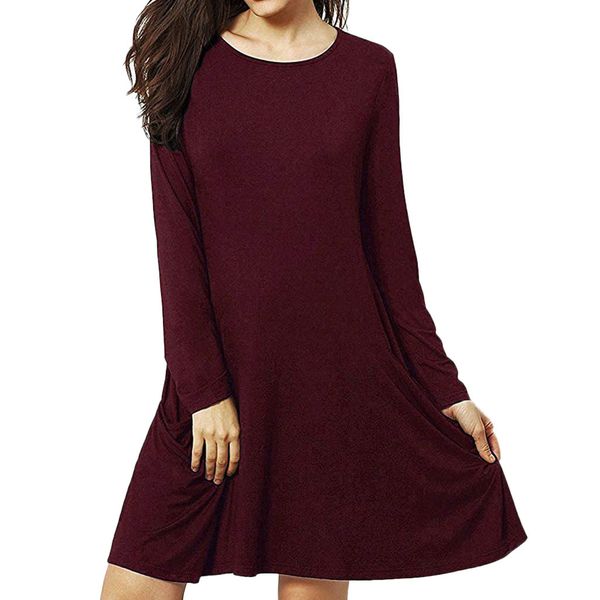 2019 new fashion summer dress women's dresses's casual pockets plain flowy simple swing t-shirt loose tunic dress vestidos, Black;gray
2019 new fashion summer dress women's dresses's casual pockets plain flowy simple swing t-shirt loose tunic dress vestidos, Black;gray