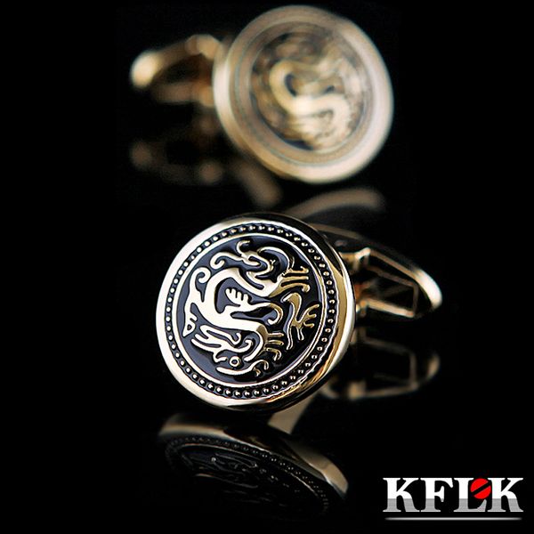 kflk 2017 luxury shirt cufflink for mens gift brand cuff button chinese dragon cuff link gold abotoaduras jewelry, Silver
kflk 2017 luxury shirt cufflink for mens gift brand cuff button chinese dragon cuff link gold abotoaduras jewelry, Silver