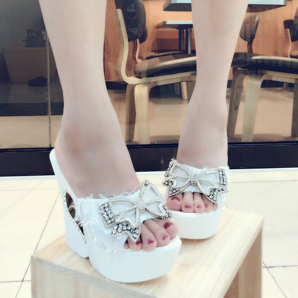 summer ladies sandals outside wearing 13cm super high-heeled beach holiday wedges womens sandals platform sandals c13, Black
summer ladies sandals outside wearing 13cm super high-heeled beach holiday wedges womens sandals platform sandals c13, Black