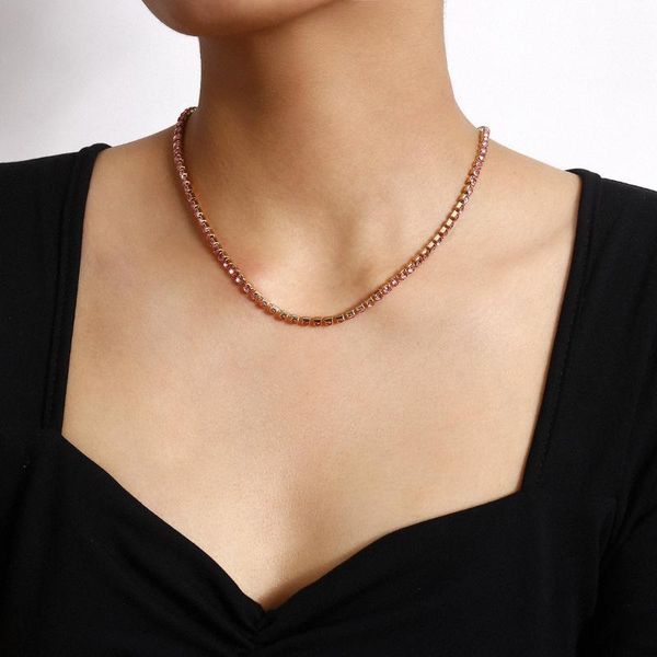 visisap micro insert stone elegent rose gold color necklaces for woman simple luxury choker necklace for girl 2020 c2882, Golden;silver
visisap micro insert stone elegent rose gold color necklaces for woman simple luxury choker necklace for girl 2020 c2882, Golden;silver