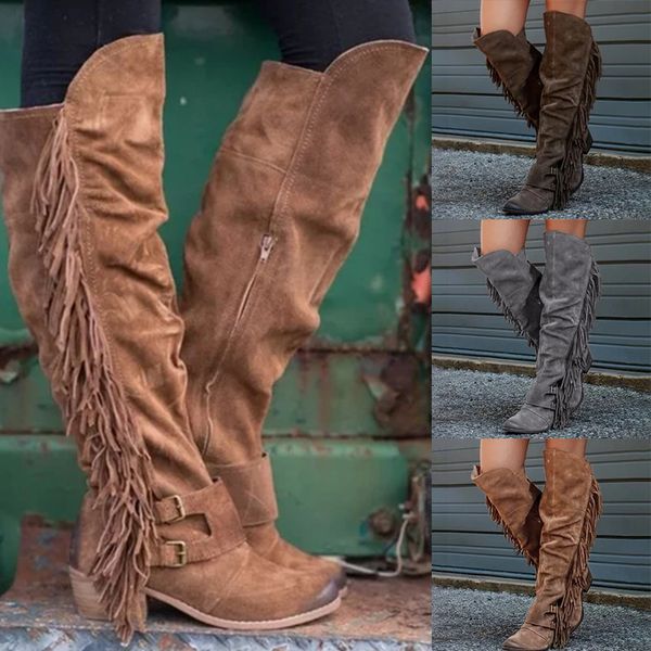 shujin womens ladies suede tassels fringe heel ankle boots side zipper bootie fashion heel long boots retro color, Black
shujin womens ladies suede tassels fringe heel ankle boots side zipper bootie fashion heel long boots retro color, Black