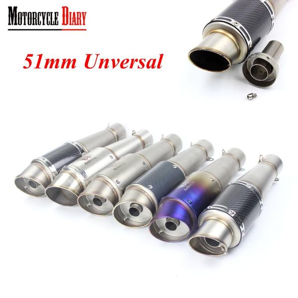 51mm universal motorcycle exhaust pipe escape moto akrapovic modified db killer motorbike for cbr r6 r3 r1 yzf ect racing
51mm universal motorcycle exhaust pipe escape moto akrapovic modified db killer motorbike for cbr r6 r3 r1 yzf ect racing